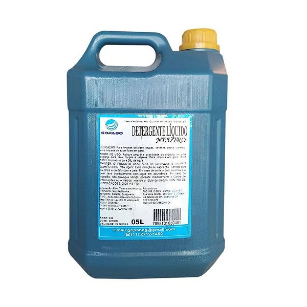 Detergente Neutro 5 Litros - Gopago
