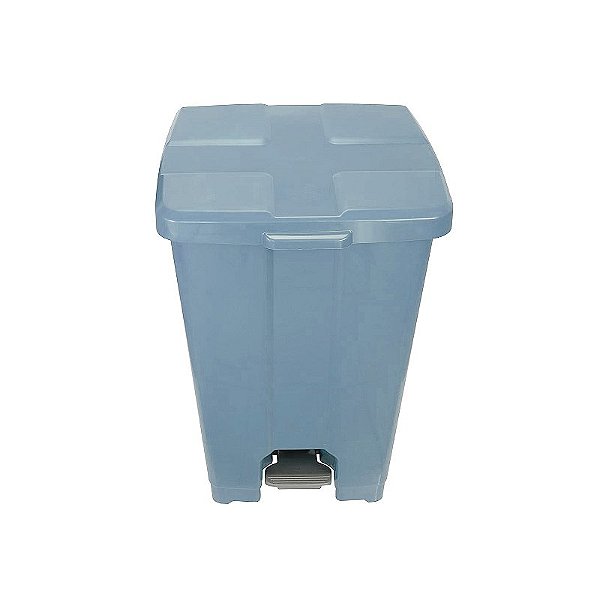 LIXEIRA QUADRADA CINZA COM PEDAL 25 LITROS JSN