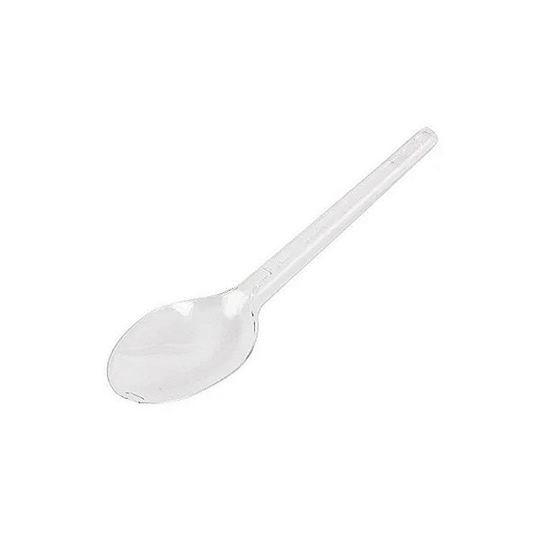 COLHER DE PLÁSTICO MASTER CRISTAL COM 500 UNIDADES PLASTFOOD
