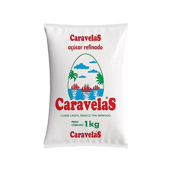 Açúcar Refinado 1kg 10 unidades Caravelas