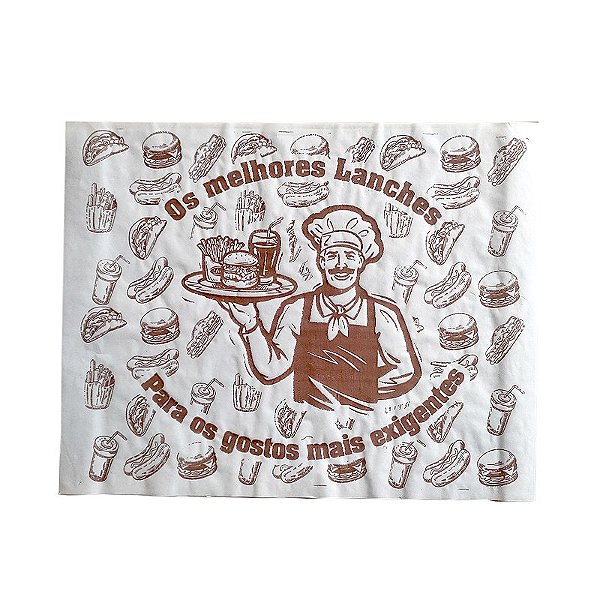 Papel Embala Lanche Antigordura para Lanche 30 x 38cm c/400 Nort Pel