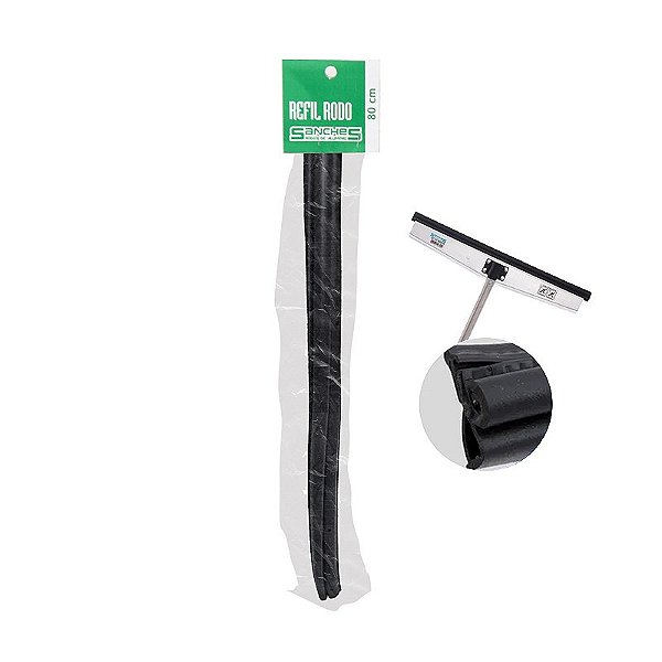 Refil de Borracha para Rodo de Alumínio 80cm Preto Sanches