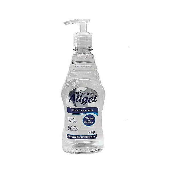Álcool Gel para Mãos 70% INPM 490g Tampa Pump - Allgel