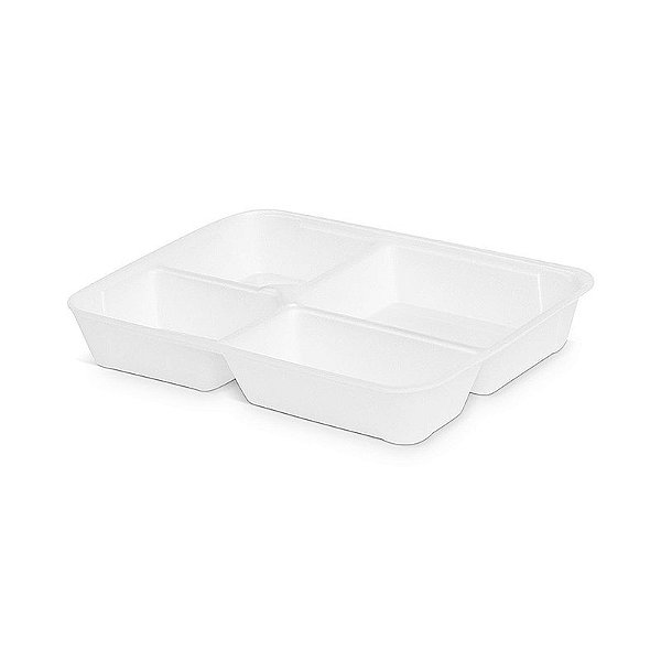 Marmitex Isopor 1100ml Quatro Divisórias HF-100/4 c/100 un Fibraform