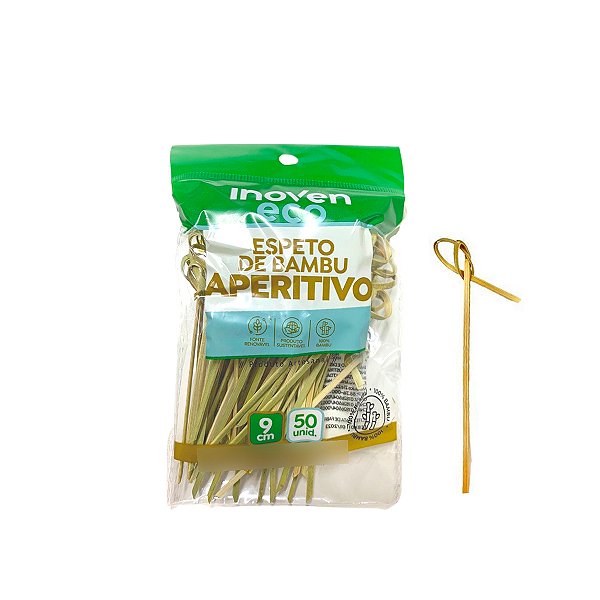 Espeto Aperitivo Bambu knotted sticks ¿ 9cm (50und) - Inoven