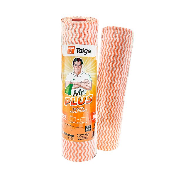 Pano Multisuo 30cm x 25m Laranja - Talge Mr. Plus
