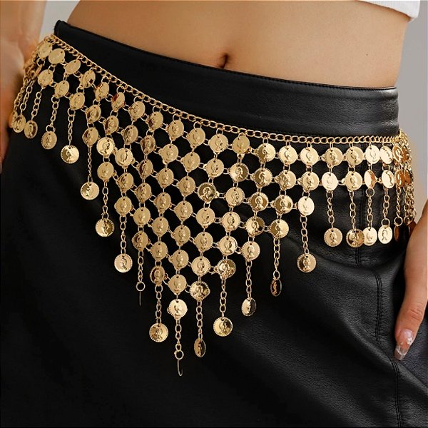 Cinto Moedas Dourada | Dança do ventre | Cigana- CT001