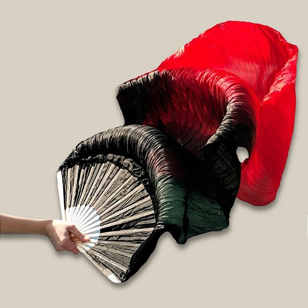 Véu Fan em Poliéster Degradê Unidade |Dança do Ventre| Cigana- VFPU001