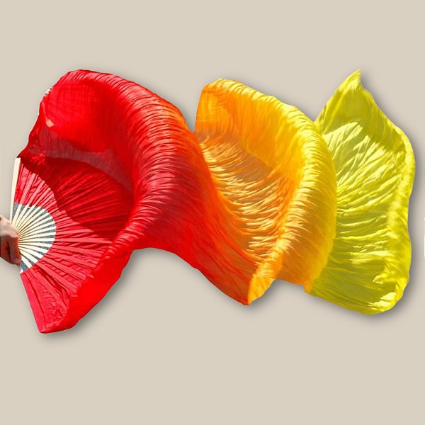 Véu Fan em Poliéster Degradê Unidade |Dança do Ventre| Cigana- VFPU002