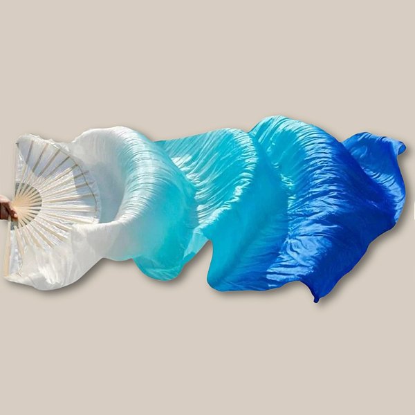 Véu Fan em Poliéster Degradê Unidade |Dança do Ventre| Cigana- VFPU003