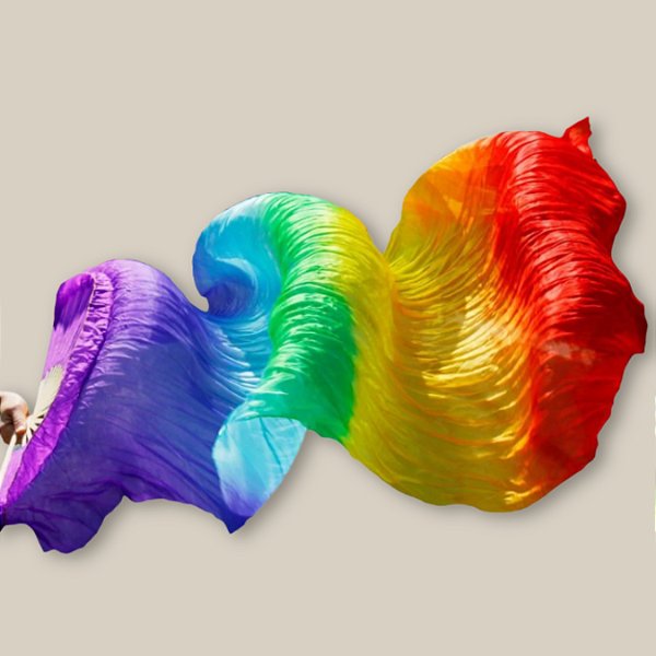 Véu Fan em Poliéster Degradê Unidade |Dança do Ventre| Cigana- VFPU004