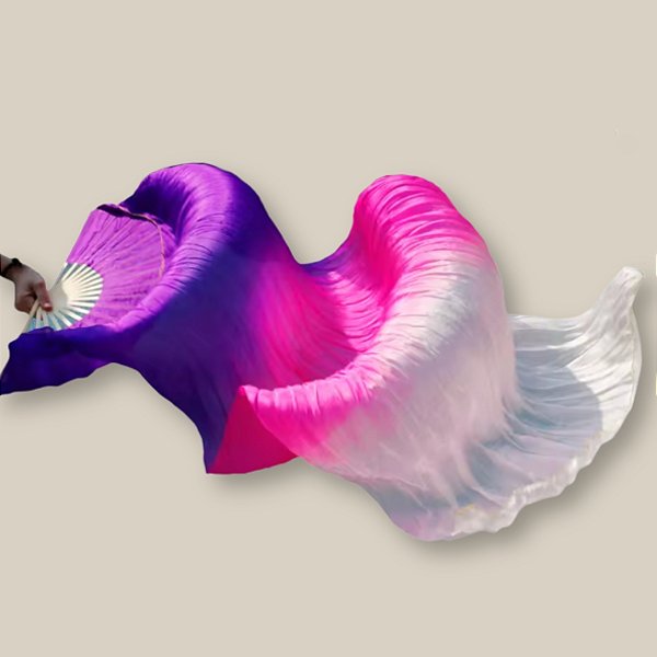 Véu Fan em Poliéster Degradê Unidade |Dança do Ventre| Cigana- VFPU006