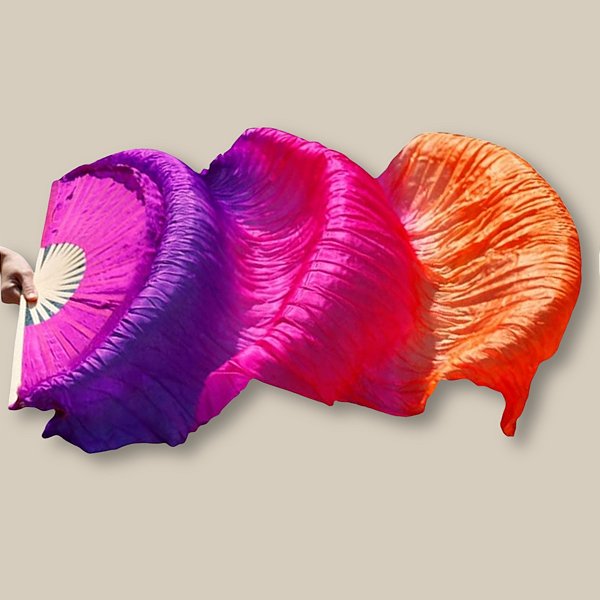 Véu Fan em Poliéster Degradê Unidade |Dança do Ventre| Cigana- VFPU008