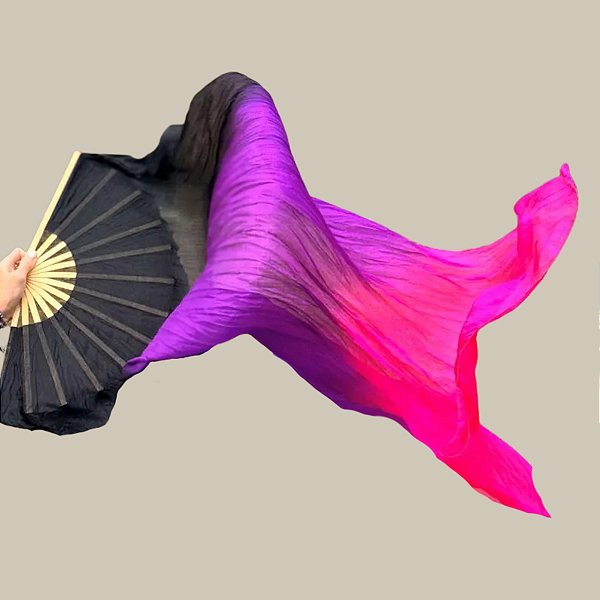 Véu Fan em Poliéster Degradê Unidade |Dança do Ventre| Cigana- VFPU010