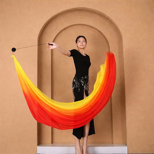 Véu Poi Unitário Degradê Profissional Dança | Dança do Ventre | Malabares - VP001