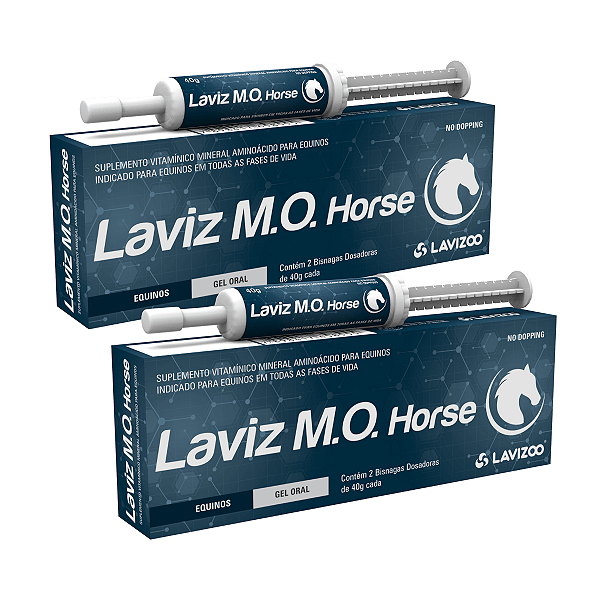 Kit 02 Laviz MO Horse 2x40g Suplemento Nutricional Completo