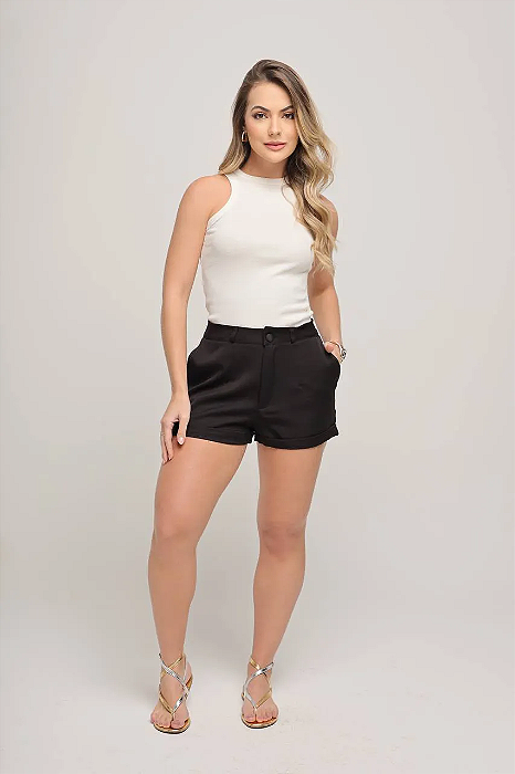 SHORTS ALFAIATARIA - FULL BLACK
