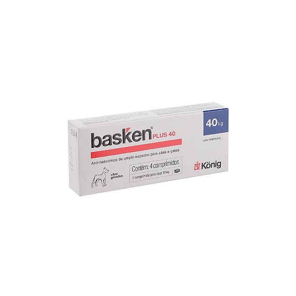 Vermífugo Basken Plus 40 Para 10kg