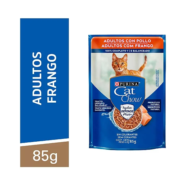 Ração Umida Sache Cat Chow Gatos Adultos Frango 85g