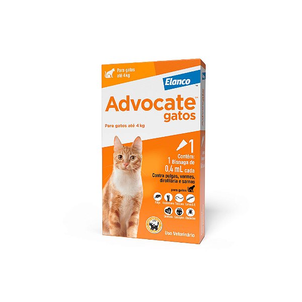 Antipulgas Advocate Para Gatos 0,4ml Até 4kg