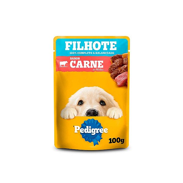 Raçao Umida Sache Pedigree Filhotes Carne Ao Molho 100g
