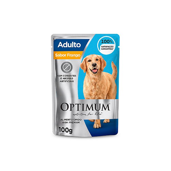 Raçao Umida Sachê Optimum Cães Adultos Frango 100g