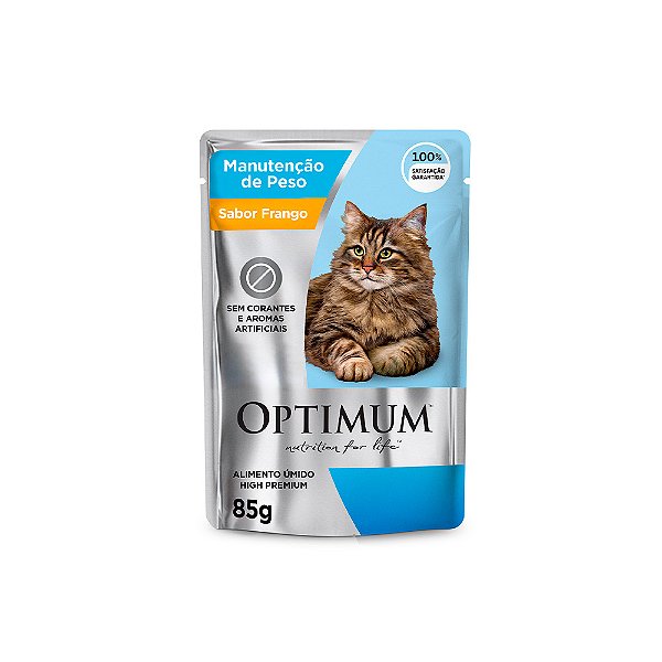 Raçao Umida Sache Optimum Gato Adulto Manutençao Do Peso 85g