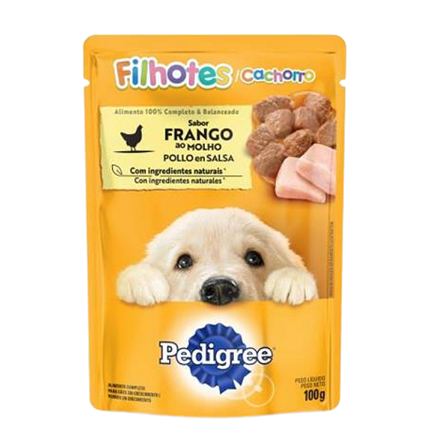 Raçao Umida Sache Pedigree Filhote Frango Ao Molho 100g