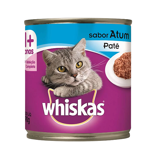 Ração Úmida Whiskas Lata Gatos Adultos Atum 290g
