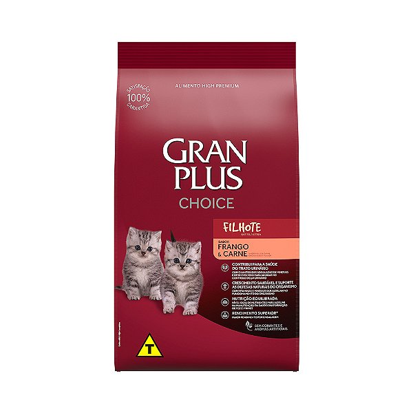 Raçao Granplus Choice Gatos Filhotes Frango E Carne 10 Kg