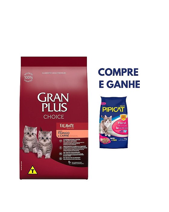 Raçao Granplus Choice Gatos Filhotes Frango E Carne 10 Kg