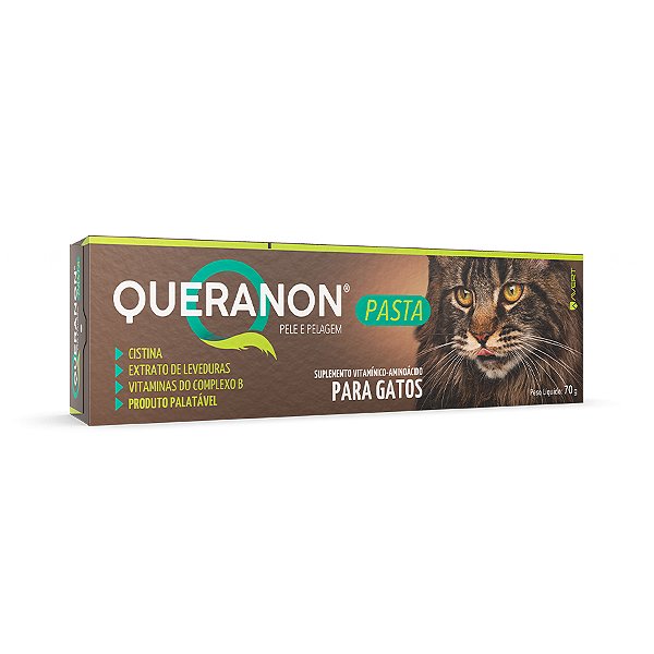 Suplemento Avert Queranon Pele E Pelagem Em Pasta Para Gatos 70g