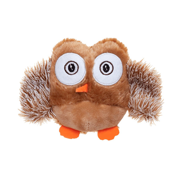 Brinquedo De Pelúcia Para Pets Corujinha Marrom Home Pet Único