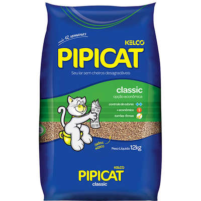 Areia Higienica Pipicat Classic 12 Kg