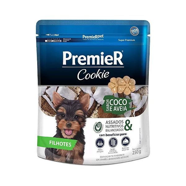 Premier Cookie Filhote Porte Peq Coco 250g