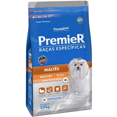 Ração Premier Raças Específicas Maltês Cães Adultos 1kg