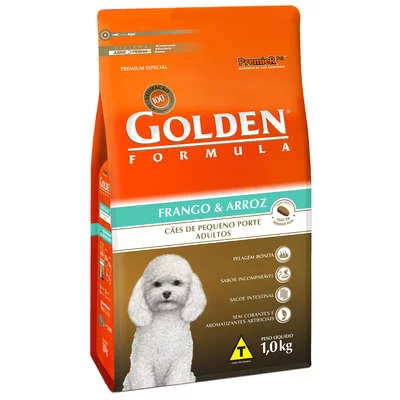 Raçao Golden Pacoteira Caes Adulto Porte Pequeno Frango E Arroz 1kg
