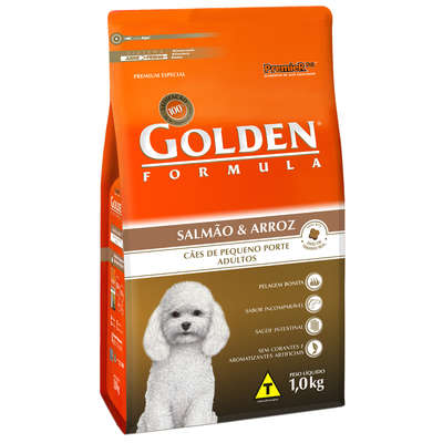 Raçao Golden Caes Adulto Porte Pequeno Salmao E Arroz 1kg