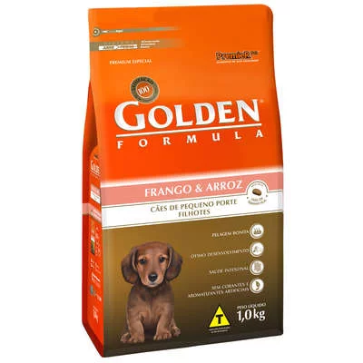 Raçao Golden Pacoteira Caes Filhotes Porte Pequeno Frango E Arroz 1kg
