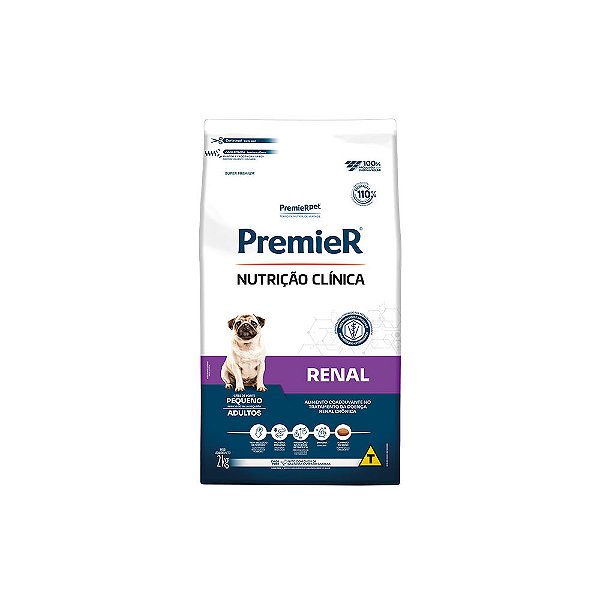 Raçao Premier Nutrição Clínica Renal Cães Adultos Porte Pequeno 10kg