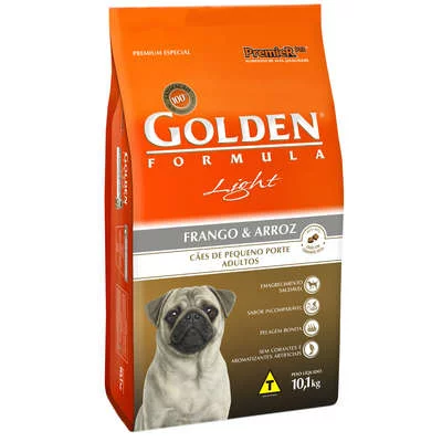 Raçao Golden Caes Adultos Light Mini Bits Porte Pequeno 10kg