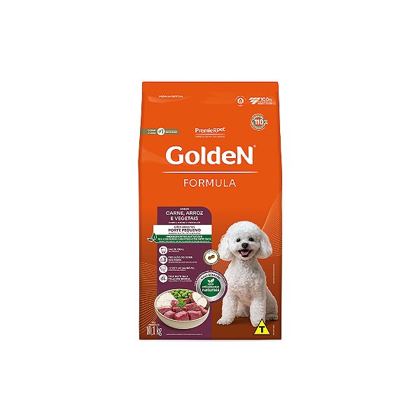 Raçao Golden Caes Adulto Porte Pequeno Carne E Arroz 15 Kg