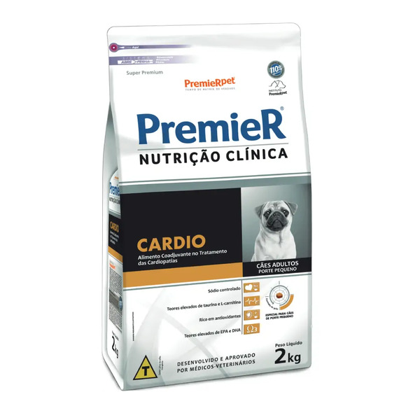 Ração Premier Nutrição Clínica Cardio Cães Adultos Porte Pequeno 2 kg