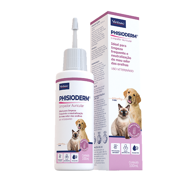 Limpador Auricular Virbac Phisioderm 100 Ml