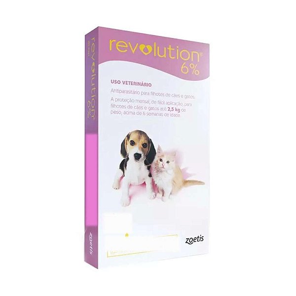 Antiparasitario Revolution 6% Ate 2,5kg