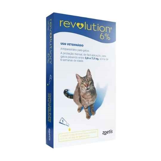 Revolution Azul Gatos 2,6 E 7,5 Kg