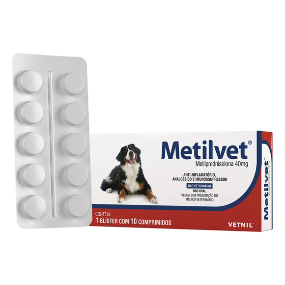 Anti-Inflamatório Metilvet 40mg 10 comprimidos