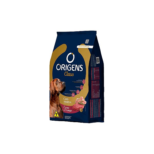 Raçao Origens Cães Adultos Class Carne E Frango 15kg