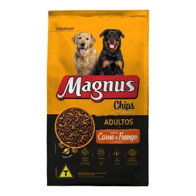 Raçao Magnus Caes Adulto Porte Medio E Grande Chips 20kg