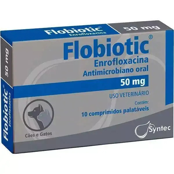 Antibiótico para Cães e Gatos Flobiotic Syntec 50 mg